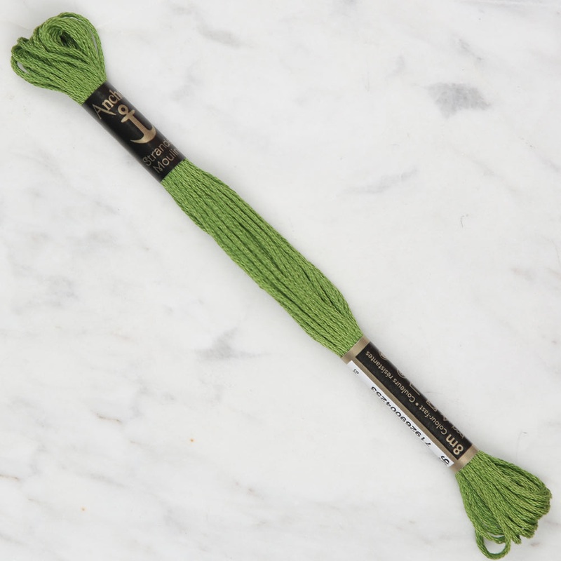 Anchor Stranded Mouline Embroidery Thread, 8m, Green – 0256