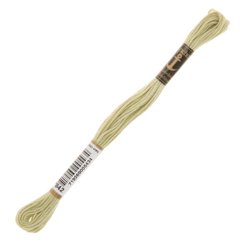 Anchor Stranded Mouline Embroidery Thread, 8m, Green – 0842