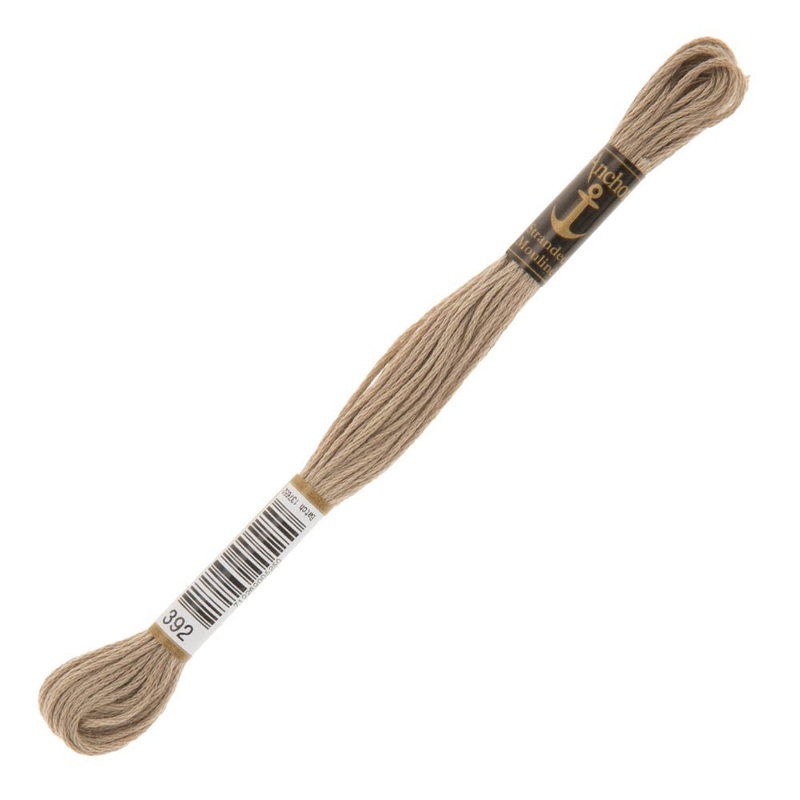 Anchor Stranded Mouline Embroidery Thread, 8m, Grey – 0392