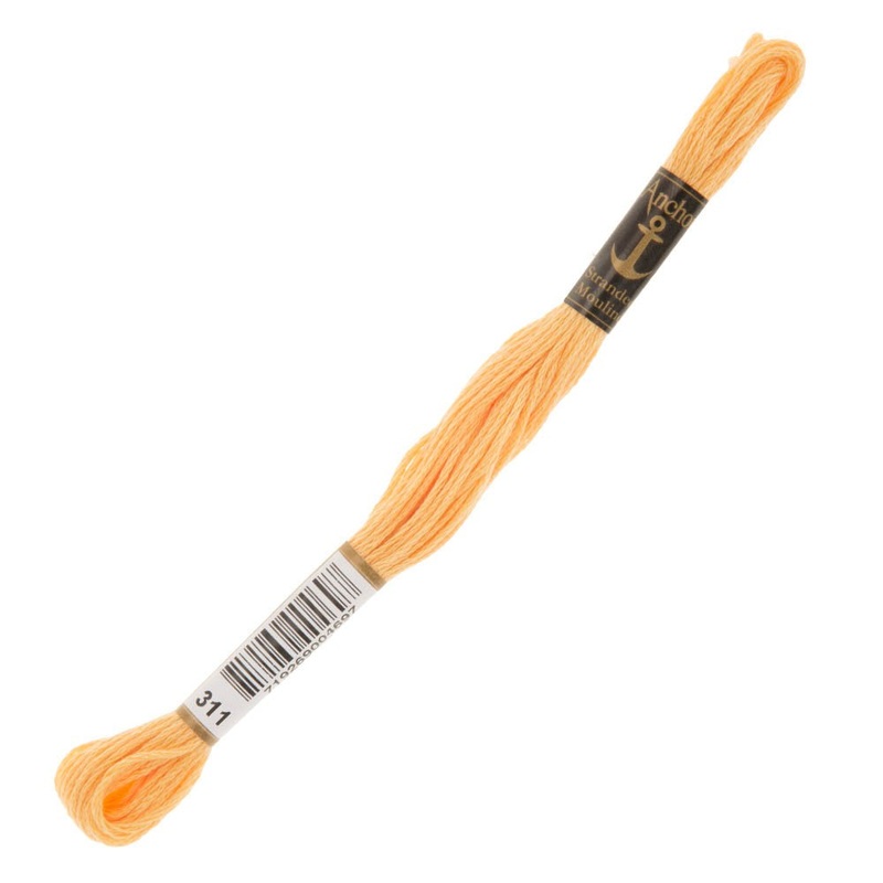 Anchor Stranded Mouline Embroidery Thread, 8m, Orange – 0311
