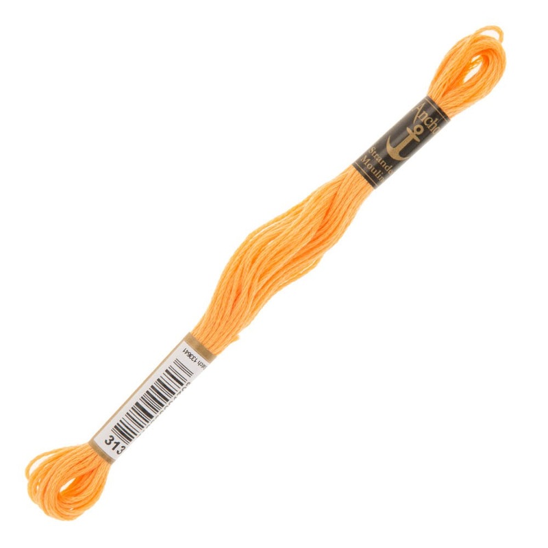 Anchor Stranded Mouline Embroidery Thread, 8m, Orange – 0313