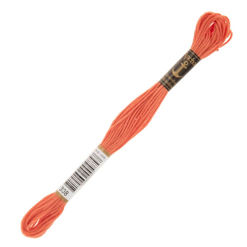 Anchor Stranded Mouline Embroidery Thread, 8m, Pink – 0338