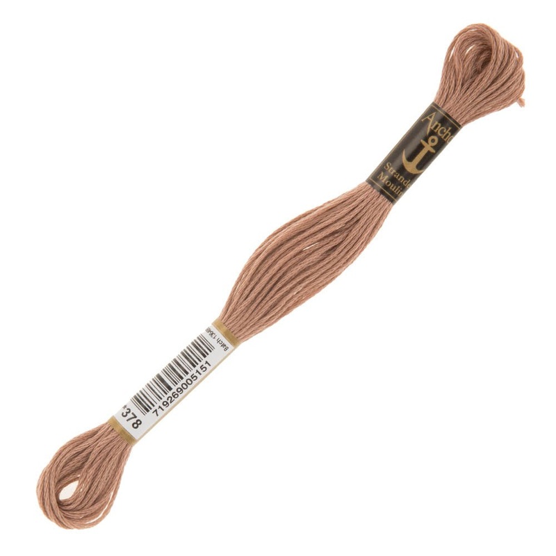 Anchor Stranded Mouline Embroidery Thread, 8m,  Pink – 0378
