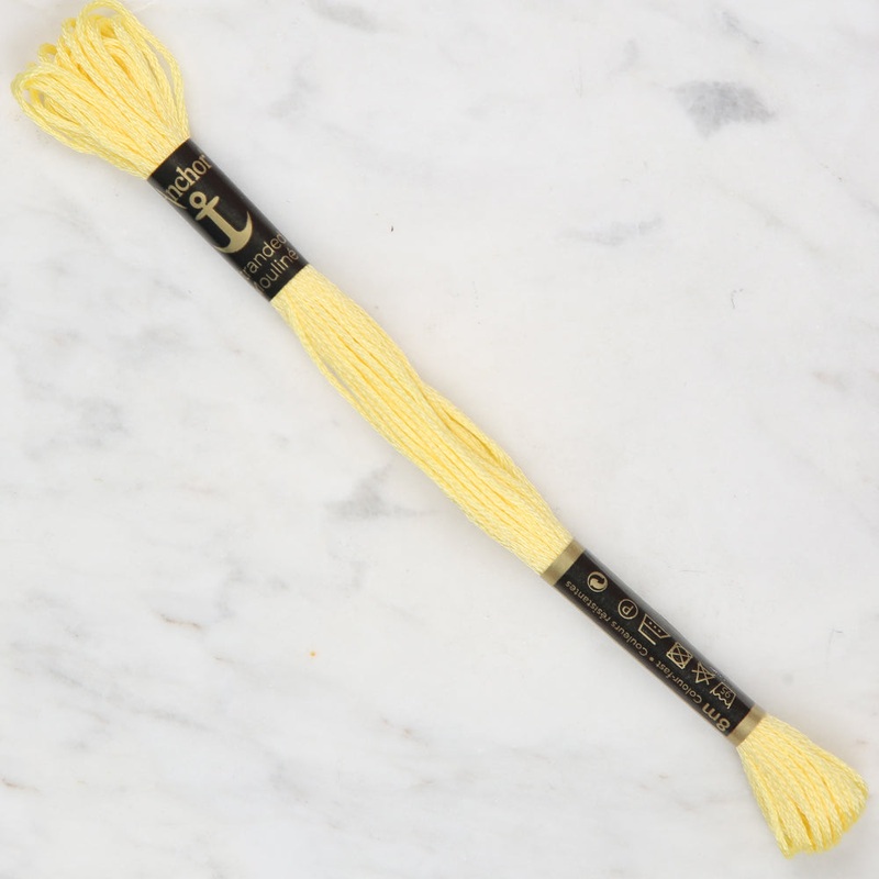 Anchor Stranded Mouline Embroidery Thread, 8m, Yellow – 0293