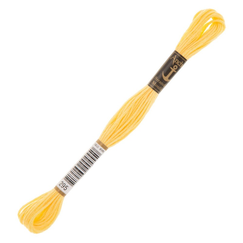 Anchor Stranded Mouline Embroidery Thread, 8m, Yellow – 0295