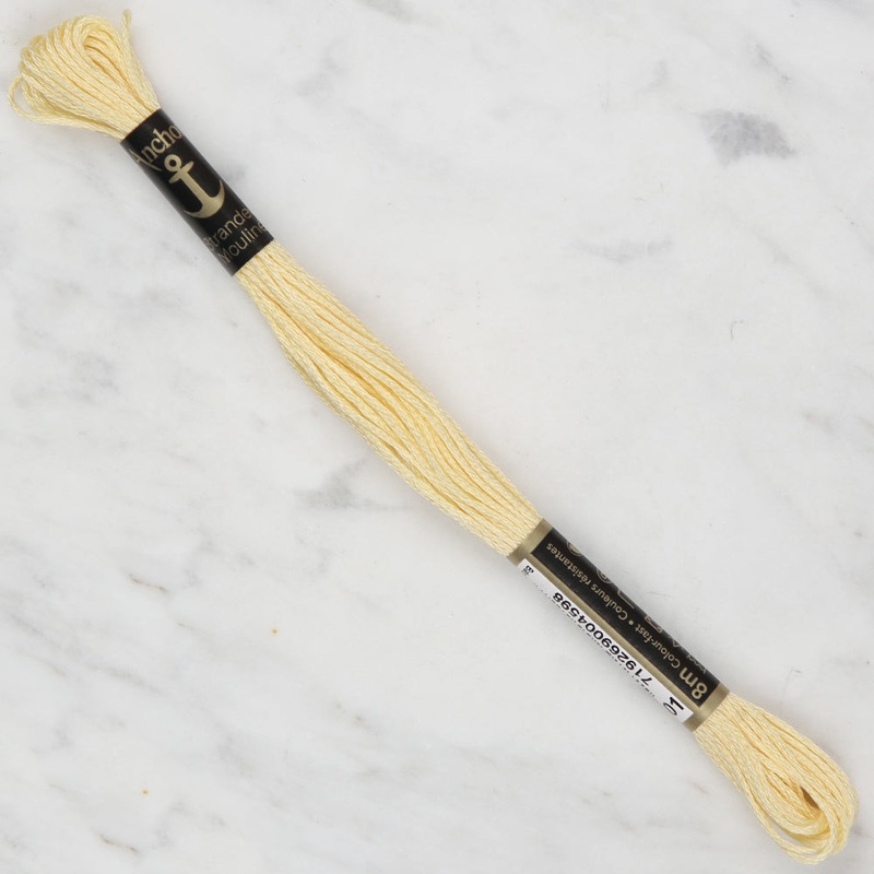 Anchor Stranded Mouline Embroidery Thread, 8m, Yellow – 0301