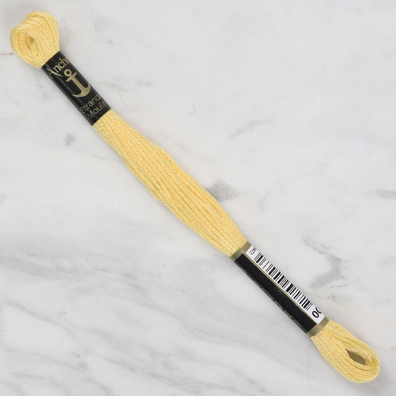 Anchor Stranded Mouline Embroidery Thread, 8m, Yellow – 0305