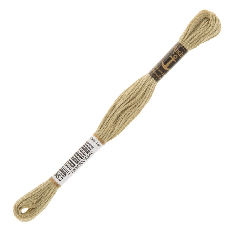 Anchor Stranded Mouline Embroidery Thread, 8m, Beige – 0853