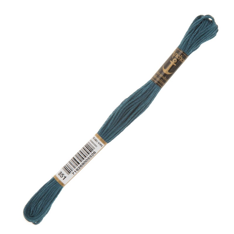 Anchor Stranded Mouline Embroidery Thread, 8m, Blue – 0851