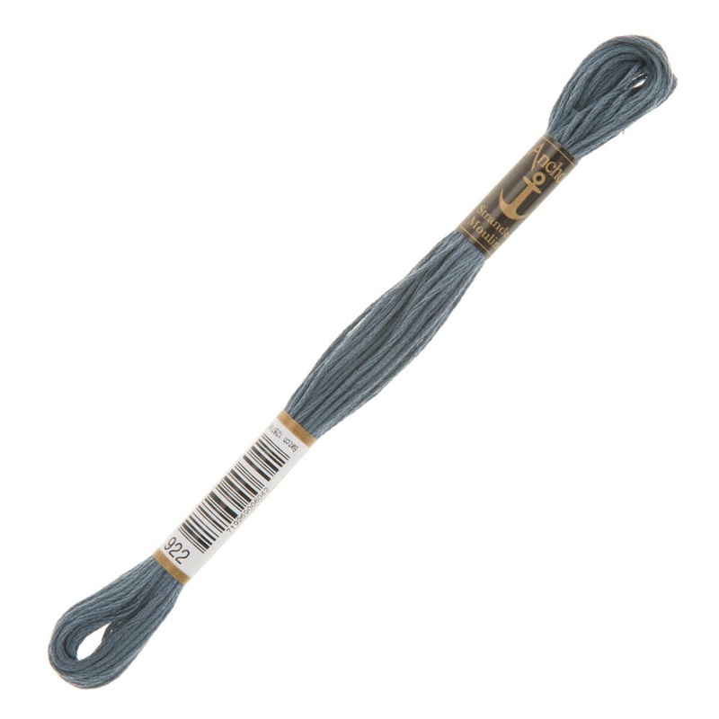 Anchor Stranded Mouline Embroidery Thread, 8m, Blue – 0922
