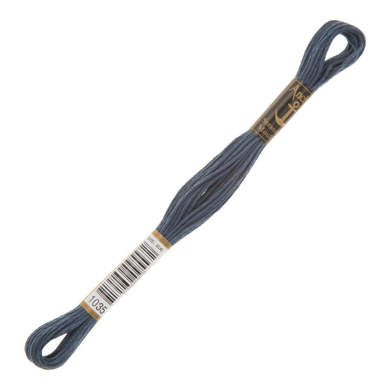 Anchor Stranded Mouline Embroidery Thread, 8m, Blue – 1035