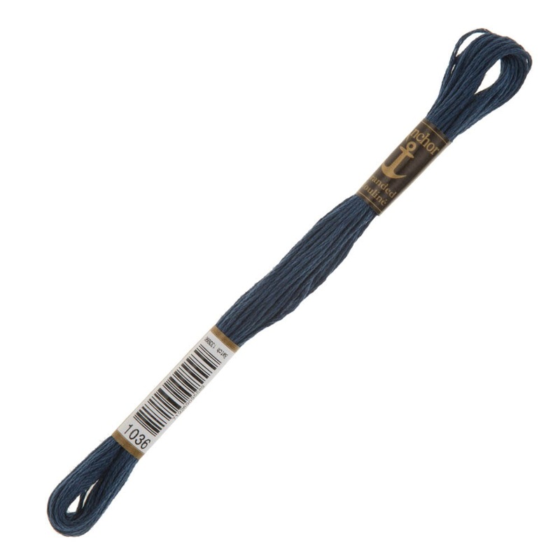 Anchor Stranded Mouline Embroidery Thread, 8m, Blue – 1036