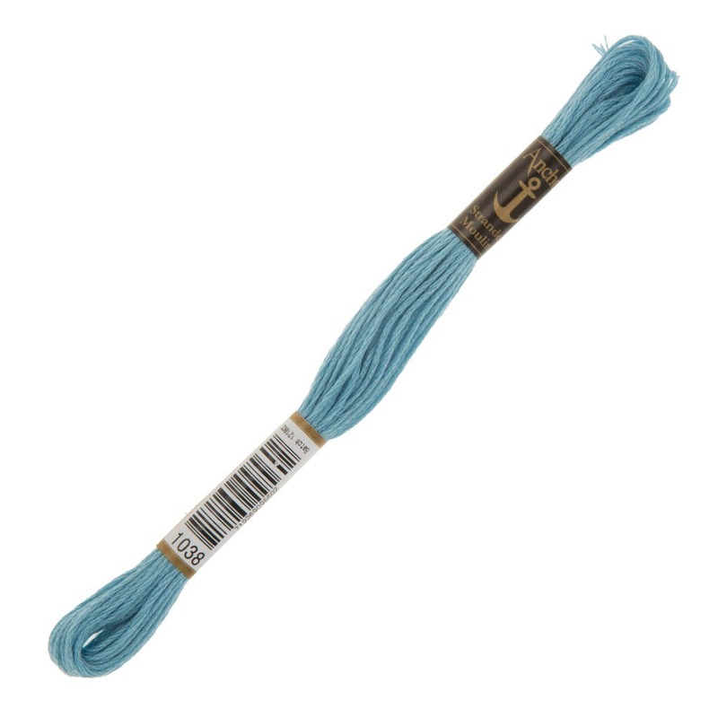 Anchor Stranded Mouline Embroidery Thread, 8m, Blue – 1038