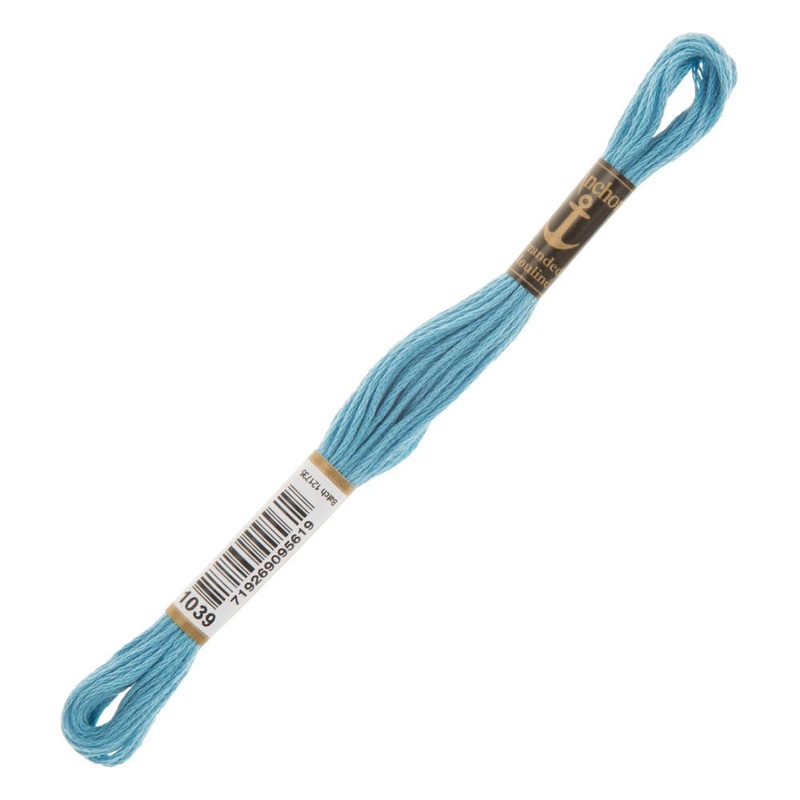 Anchor Stranded Mouline Embroidery Thread, 8m, Blue – 1039