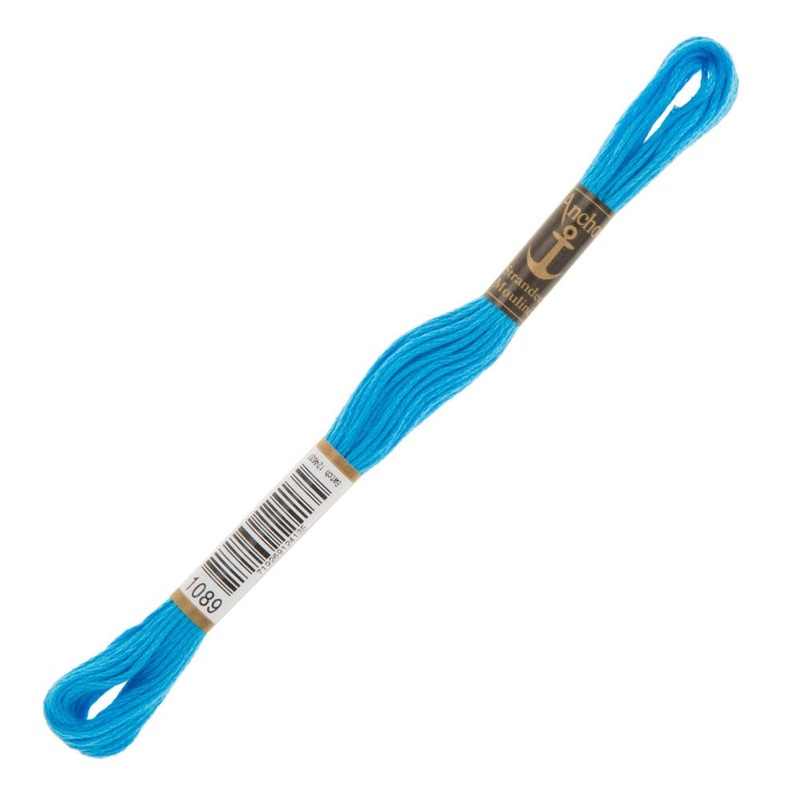 Anchor Stranded Mouline Embroidery Thread, 8m, Blue – 1089