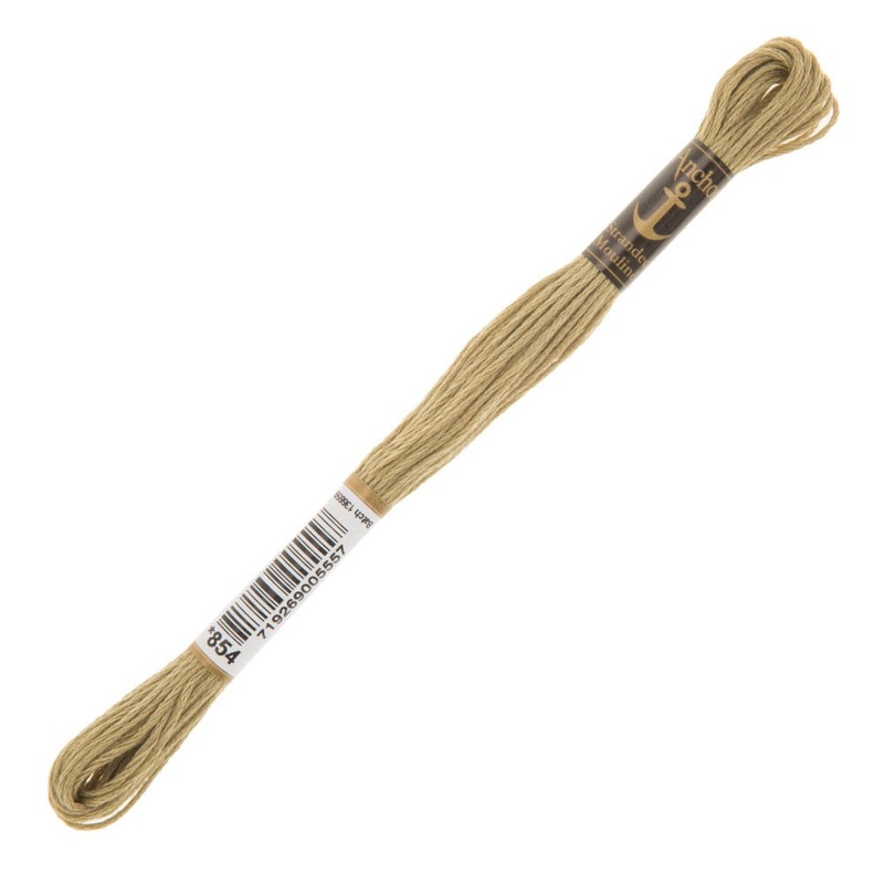 Anchor Stranded Mouline Embroidery Thread, 8m, Brown – 0854