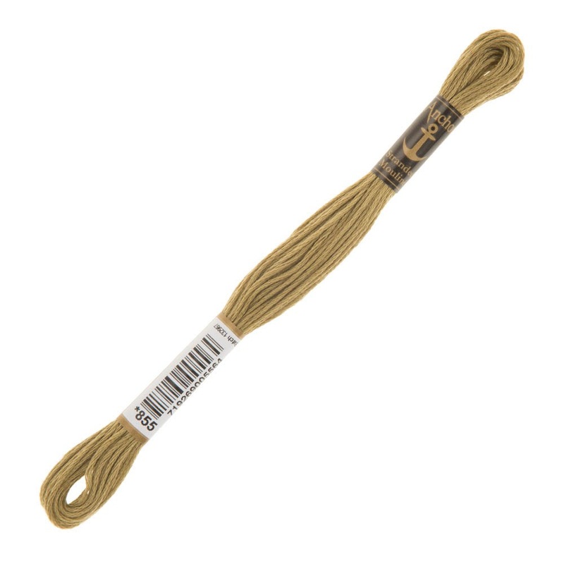 Anchor Stranded Mouline Embroidery Thread, 8m, Brown – 0855