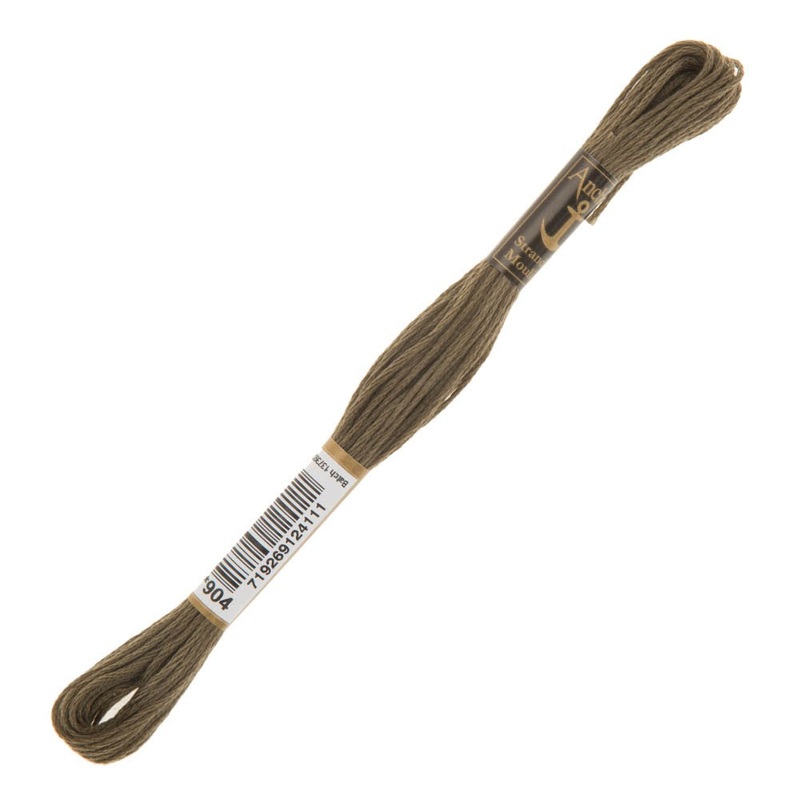 Anchor Stranded Mouline Embroidery Thread, 8m, Brown – 0904