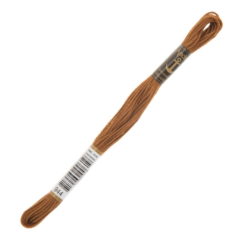 Anchor Stranded Mouline Embroidery Thread, 8m, Brown – 0944