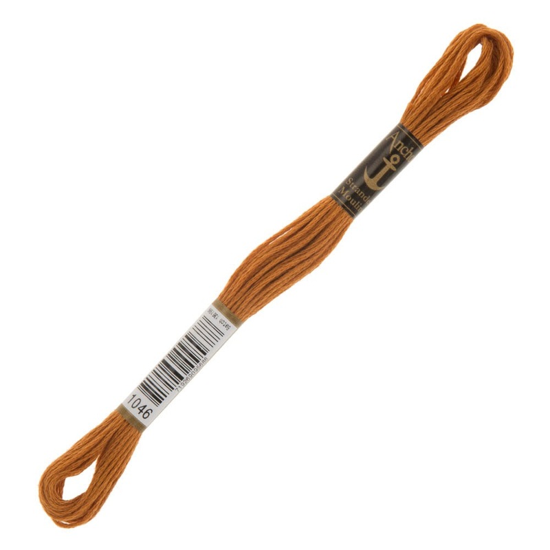 Anchor Stranded Mouline Embroidery Thread, 8m, Brown – 1046