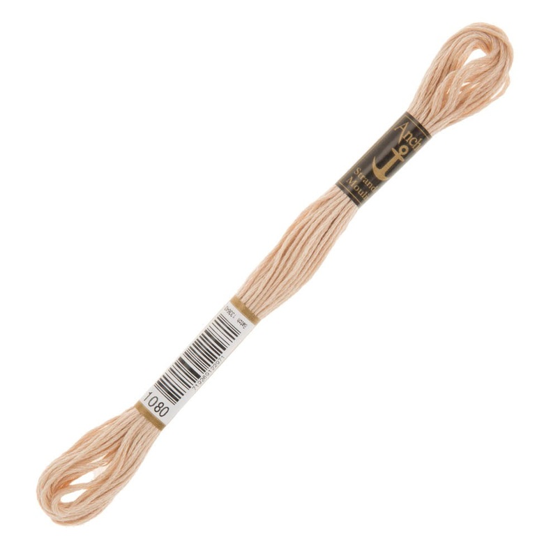 Anchor Stranded Mouline Embroidery Thread, 8m, Cream  – 1080