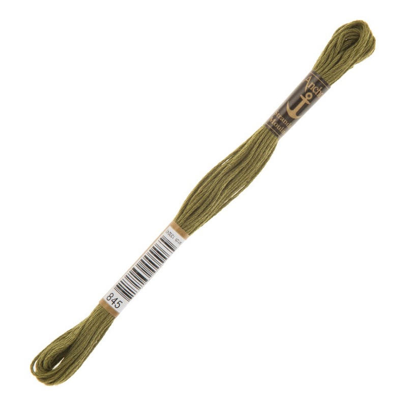 Anchor Stranded Mouline Embroidery Thread, 8m, Green – 0845