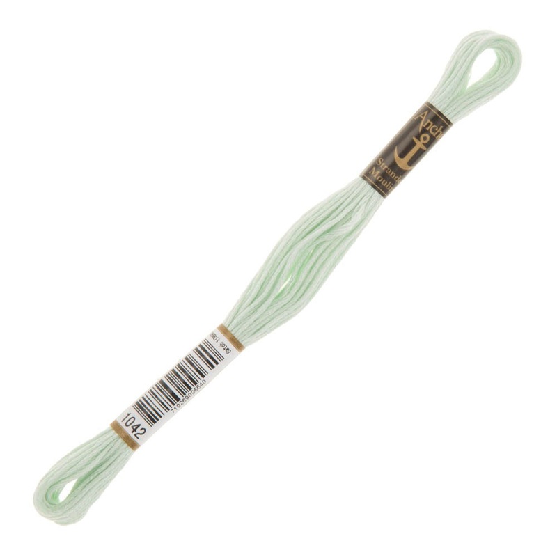 Anchor Stranded Mouline Embroidery Thread, 8m, Green – 1042