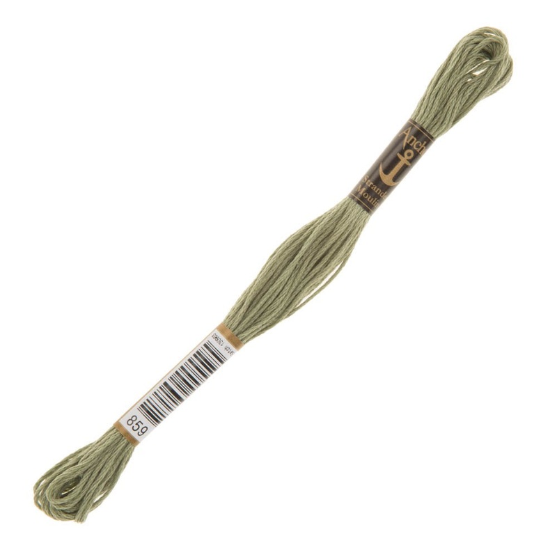 Anchor Stranded Mouline Embroidery Thread, 8m, Grey – 0859