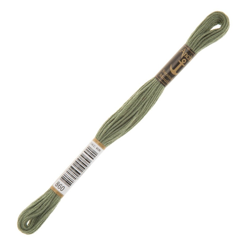 Anchor Stranded Mouline Embroidery Thread, 8m, Grey – 0860