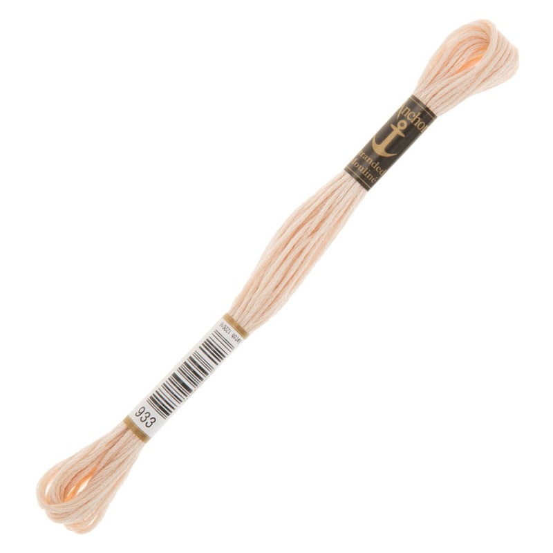 Anchor Stranded Mouline Embroidery Thread, 8m, Light Pink – 0933