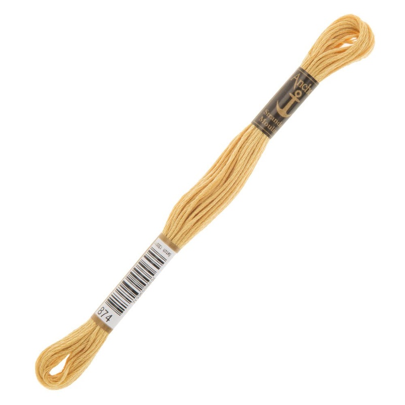 Anchor Stranded Mouline Embroidery Thread, 8m, Orange – 0874