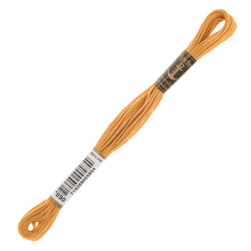 Anchor Stranded Mouline Embroidery Thread, 8m, Orange – 0890