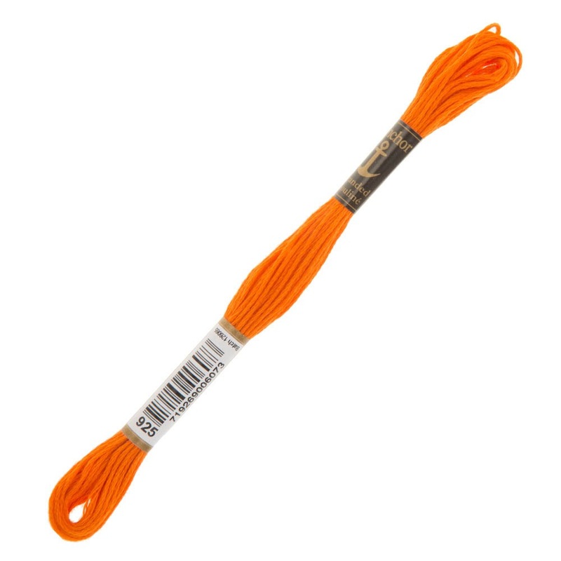 Anchor Stranded Mouline Embroidery Thread, 8m, Orange – 0925