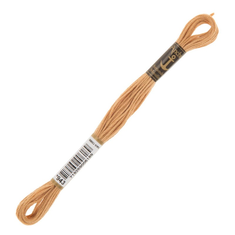 Anchor Stranded Mouline Embroidery Thread, 8m, Orange – 0943