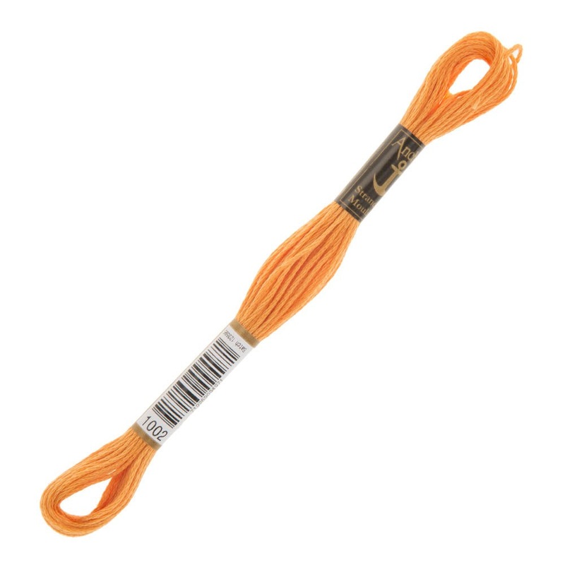 Anchor Stranded Mouline Embroidery Thread, 8m, Orange – 1002