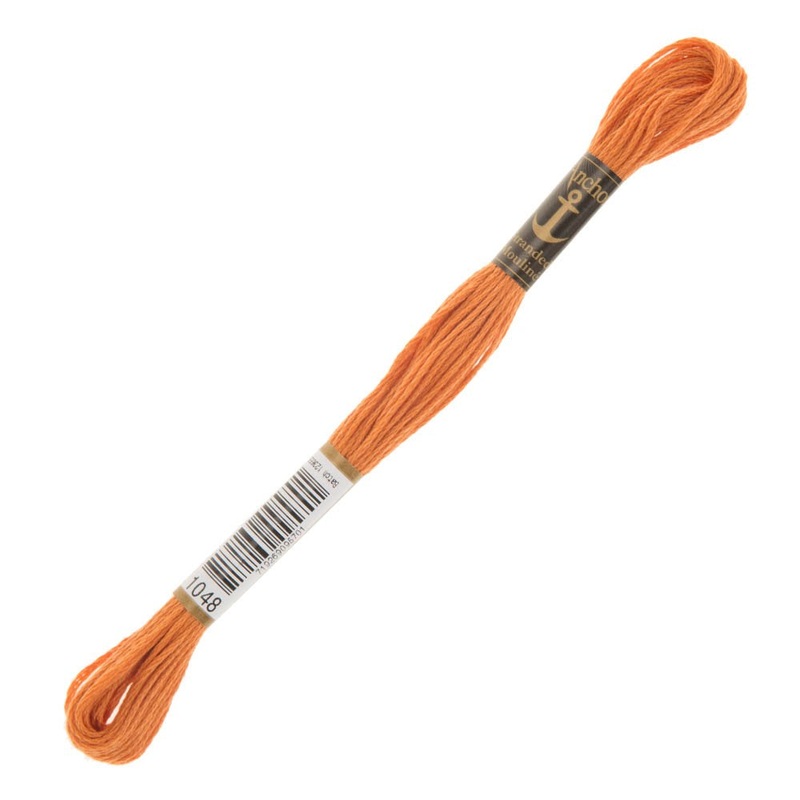 Anchor Stranded Mouline Embroidery Thread, 8m, Orange – 1048