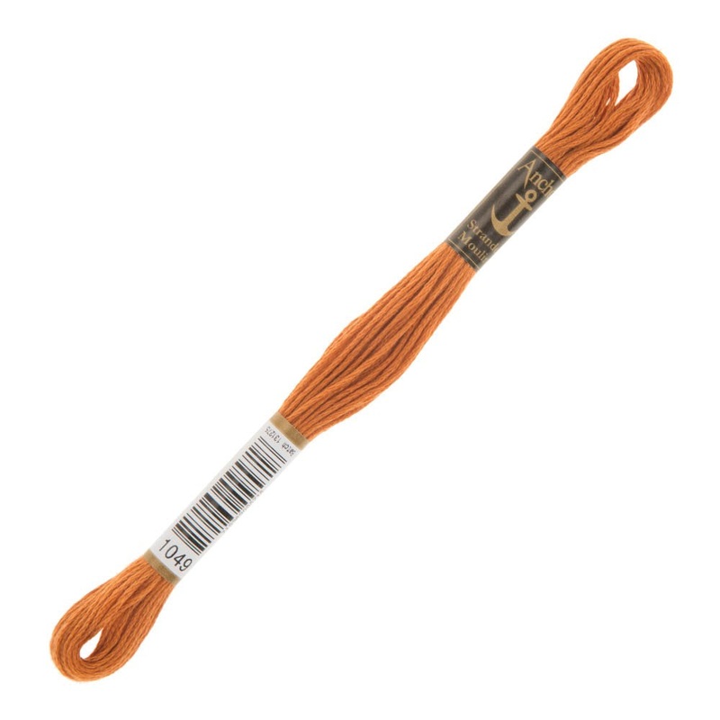 Anchor Stranded Mouline Embroidery Thread, 8m, Orange – 1049