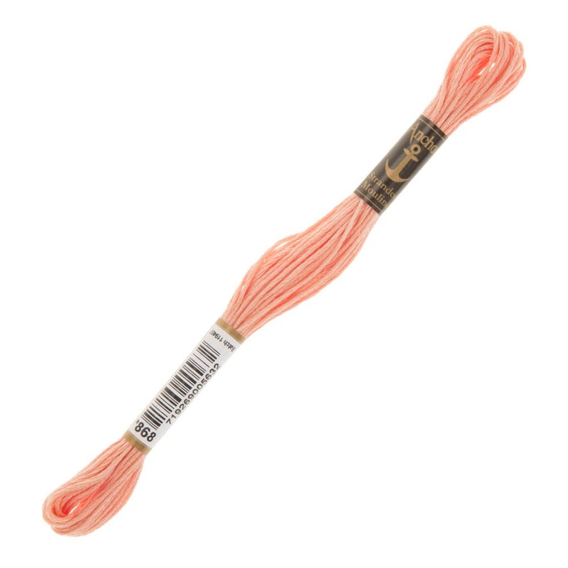 Anchor Stranded Mouline Embroidery Thread, 8m, Pink – 0868