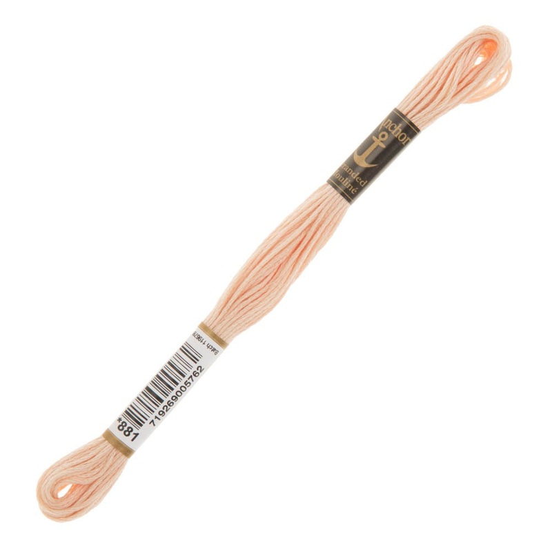 Anchor Stranded Mouline Embroidery Thread, 8m, Pink – 0881