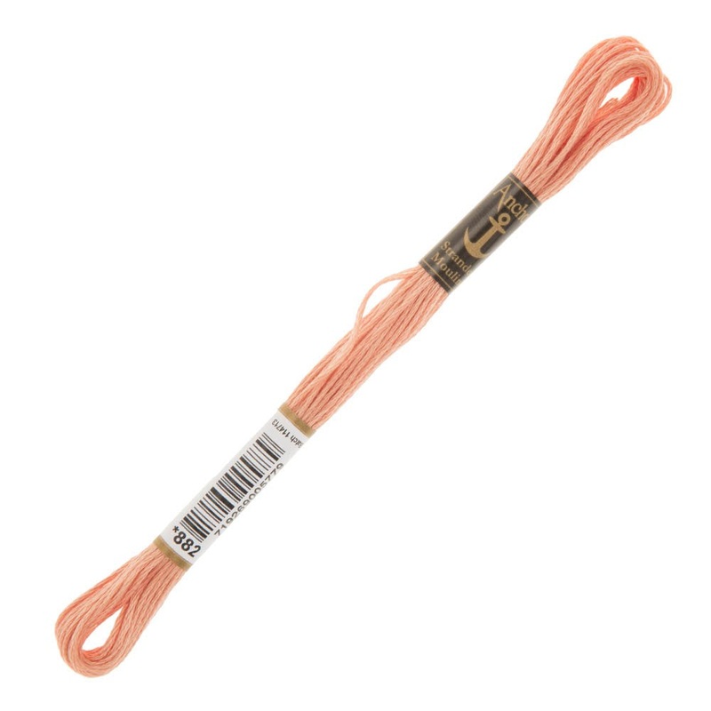 Anchor Stranded Mouline Embroidery Thread, 8m, Pink – 0882