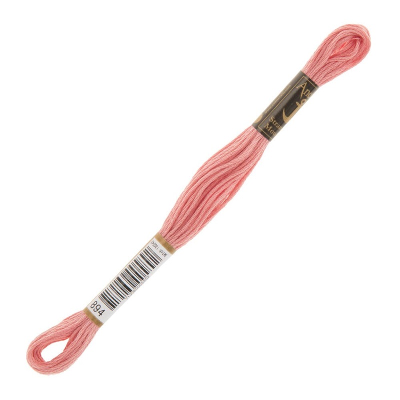 Anchor Stranded Mouline Embroidery Thread, 8m, Pink – 0894