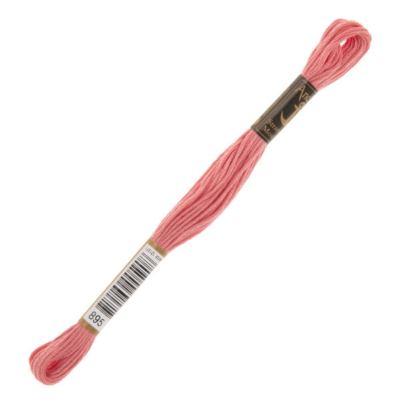Anchor Stranded Mouline Embroidery Thread, 8m, Pink – 0895