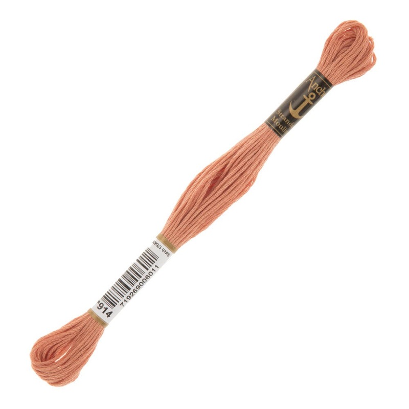 Anchor Stranded Mouline Embroidery Thread, 8m, Pink – 0914