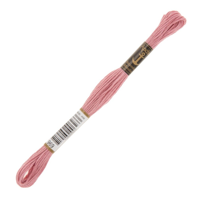 Anchor Stranded Mouline Embroidery Thread, 8m, Pink – 0969