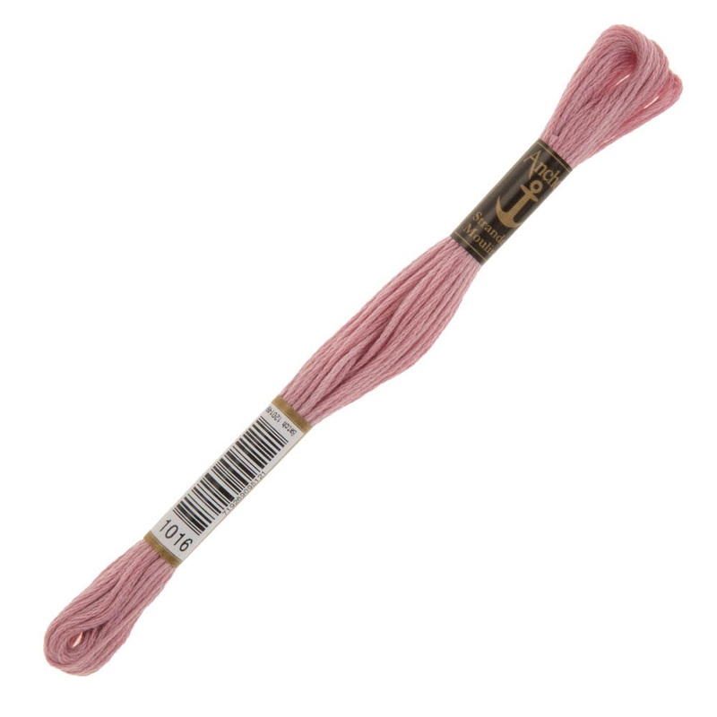 Anchor Stranded Mouline Embroidery Thread, 8m, Pink – 1016