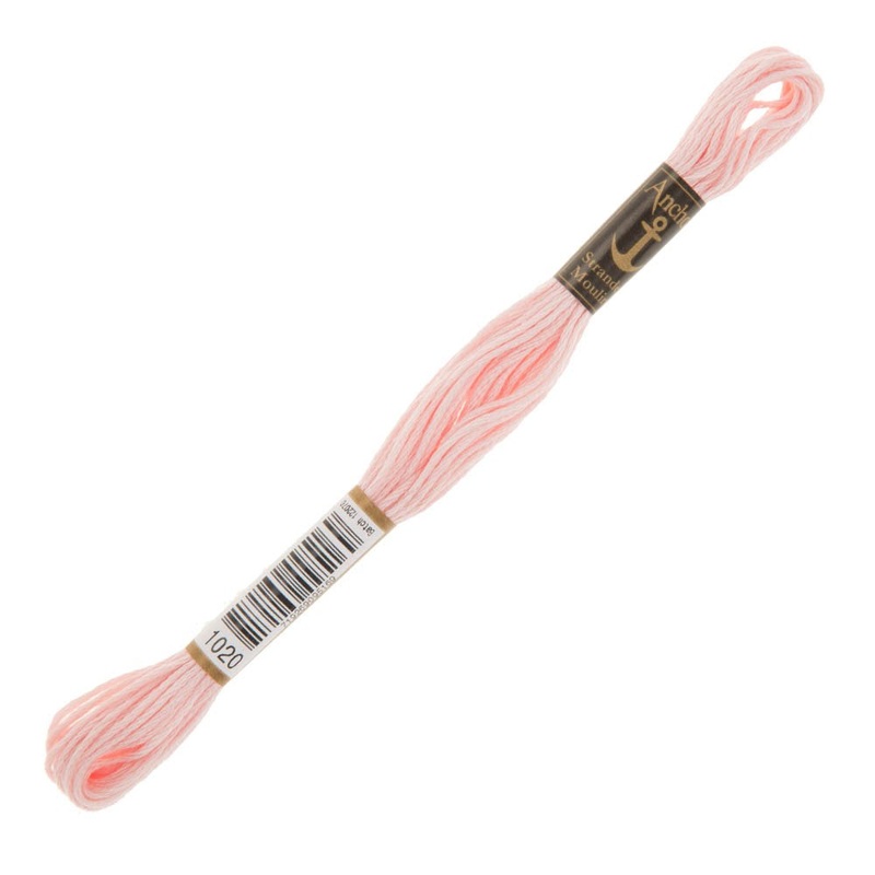 Anchor Stranded Mouline Embroidery Thread, 8m, Pink – 1020