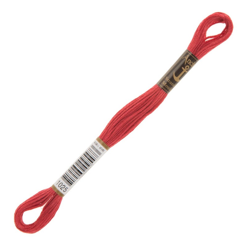 Anchor Stranded Mouline Embroidery Thread, 8m, Pink – 1025