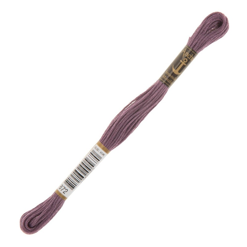 Anchor Stranded Mouline Embroidery Thread, 8m, Purple – 0872