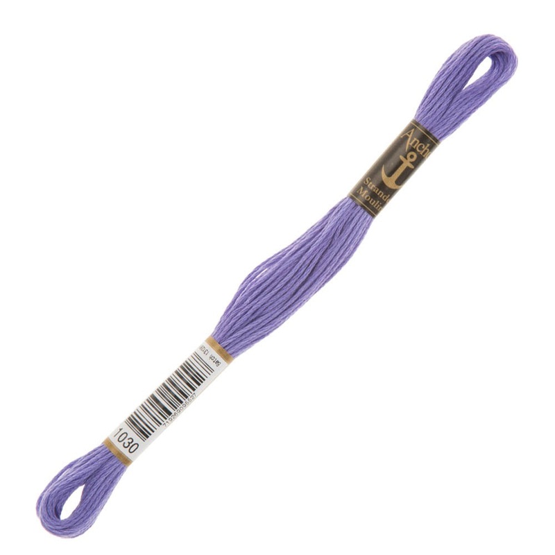 Anchor Stranded Mouline Embroidery Thread, 8m, Purple – 1030
