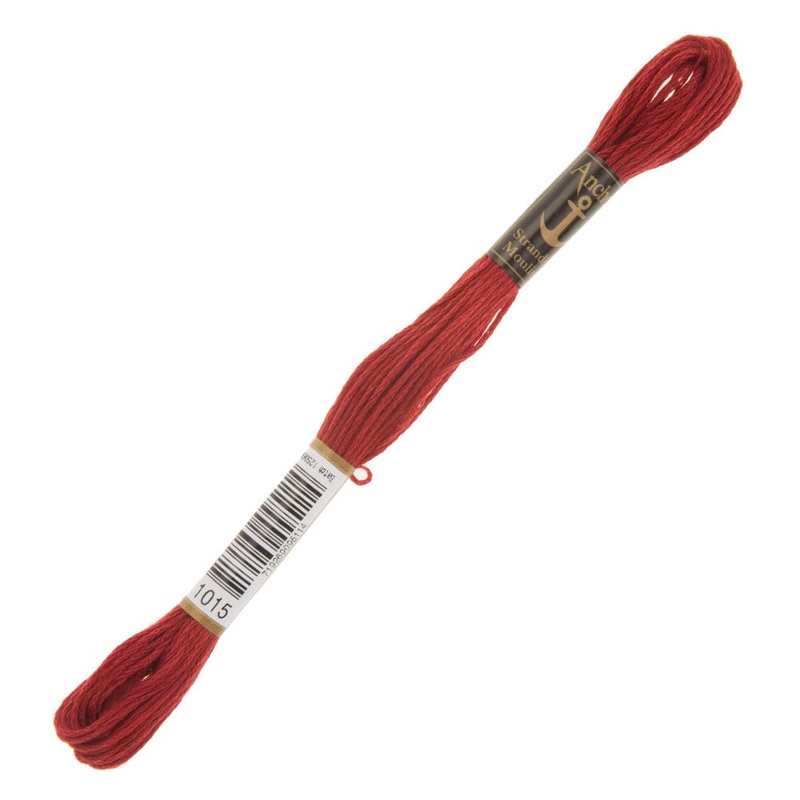 Anchor Stranded Mouline Embroidery Thread, 8m, Red – 1015